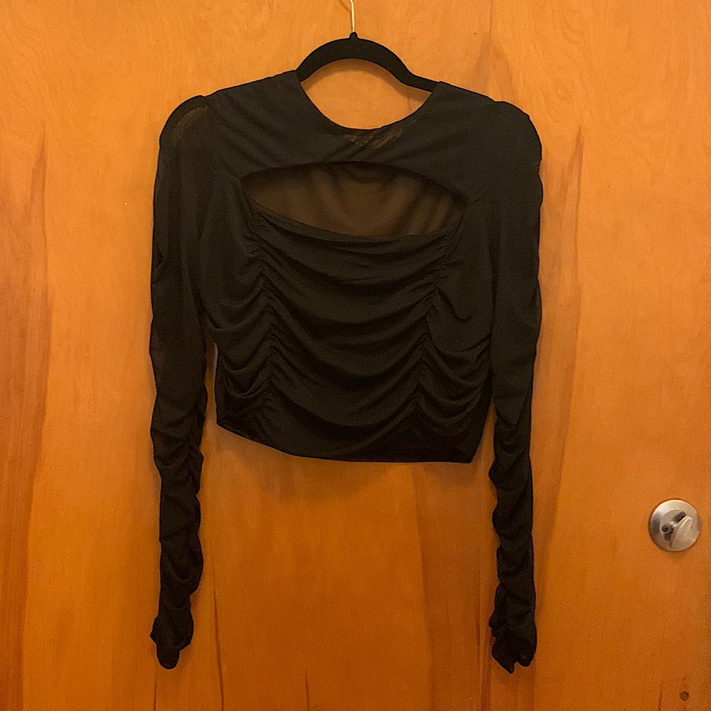 Hollow Out Voile Top